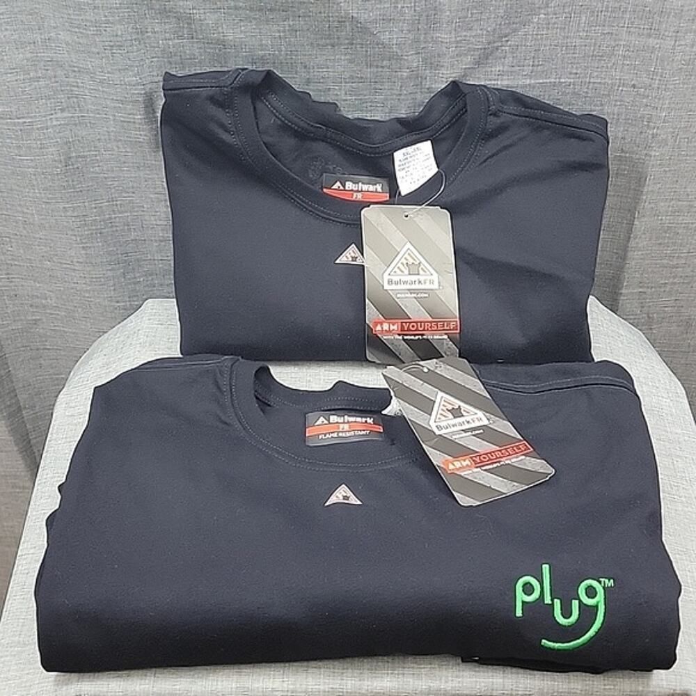 BULWARK NWT Men's Lightweight FR BUNDLE of Two (2) SHORT Sleeve T-Shirts SZ 2XL